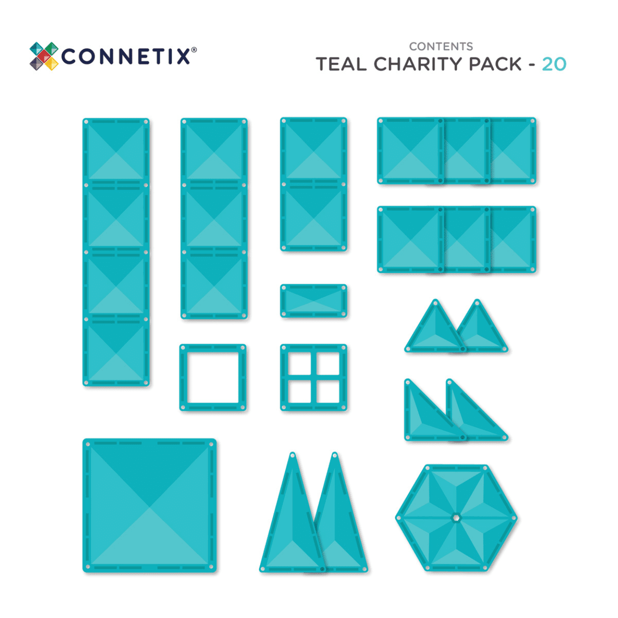 Connetix | Charity Pack Teal (20pc)