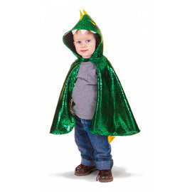 Great Pretenders | Metallic Green Dragon Cape 2-3y