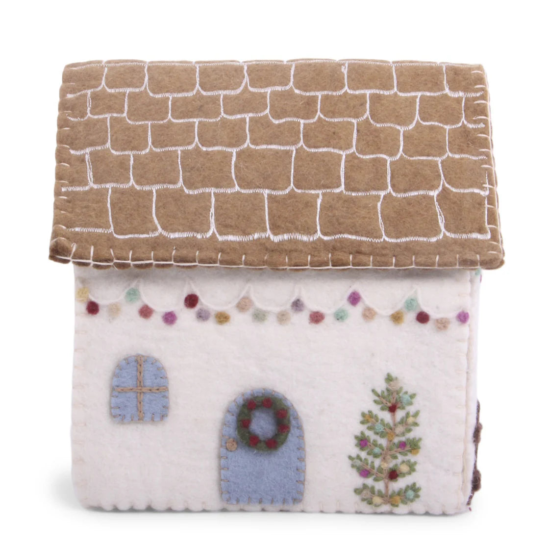 Gry & Sif | Christmas Felt House With Garland Decoration