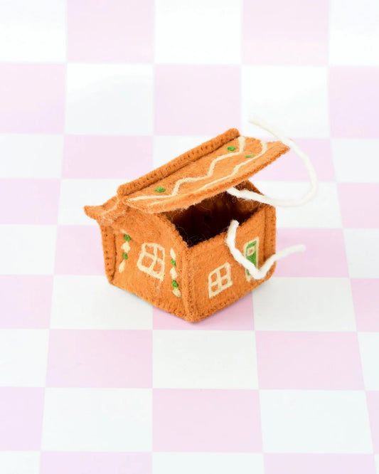 Tara Treasures | Felt Gingerbread House - Green Door