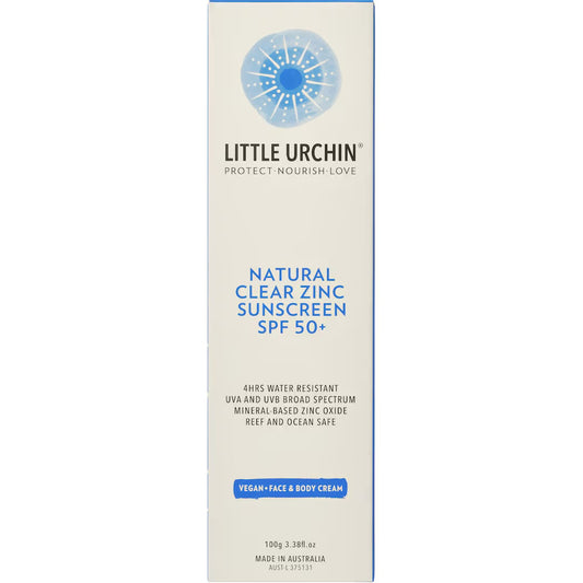 Little Urchin | NATURAL CLEAR ZINC SUNSCREEN SPF 50+, 100G