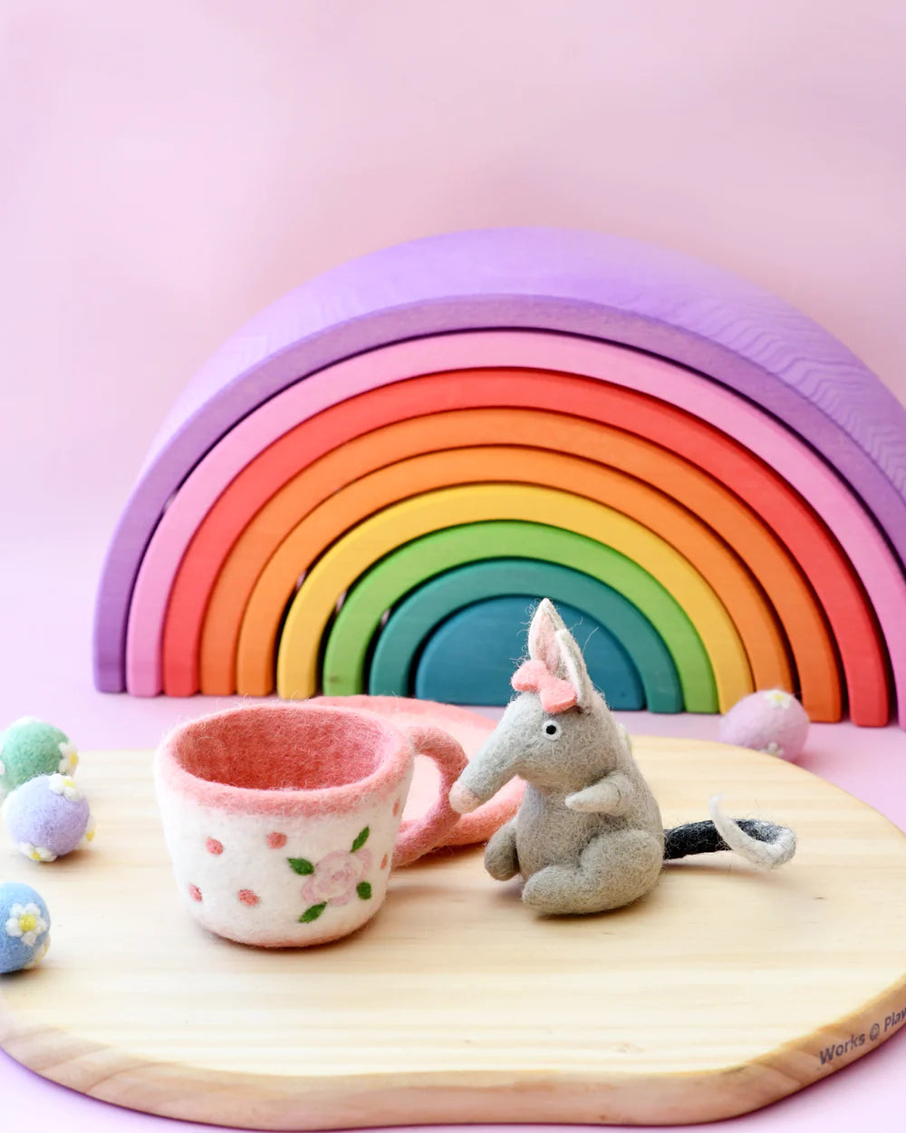Tara Treasures | Felt Rabbit/Bilby in Tea Cup