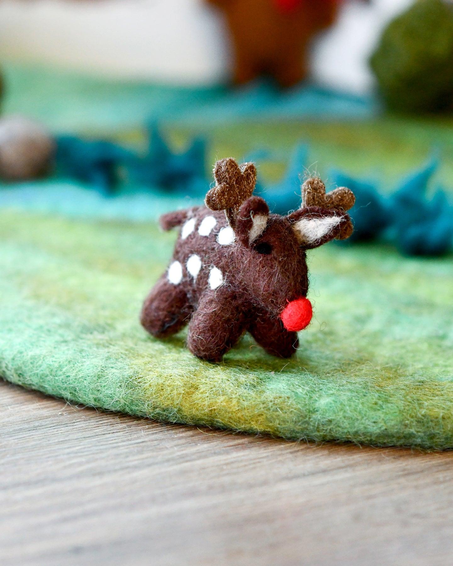 Tara Treasures | Felt Red-Nosed Reindeer