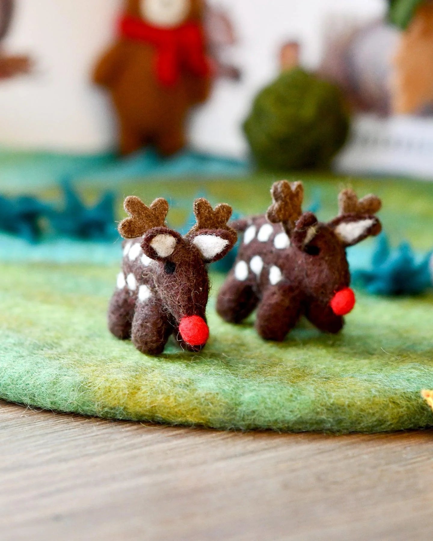 Tara Treasures | Felt Red-Nosed Reindeer