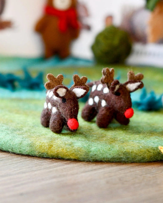 Tara Treasures | Felt Red-Nosed Reindeer