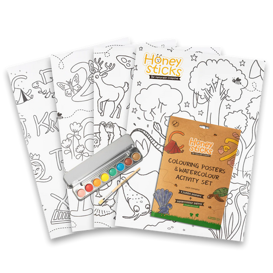 Honeysticks | Activity Set - Jumbo Posters & Watercolour Paints