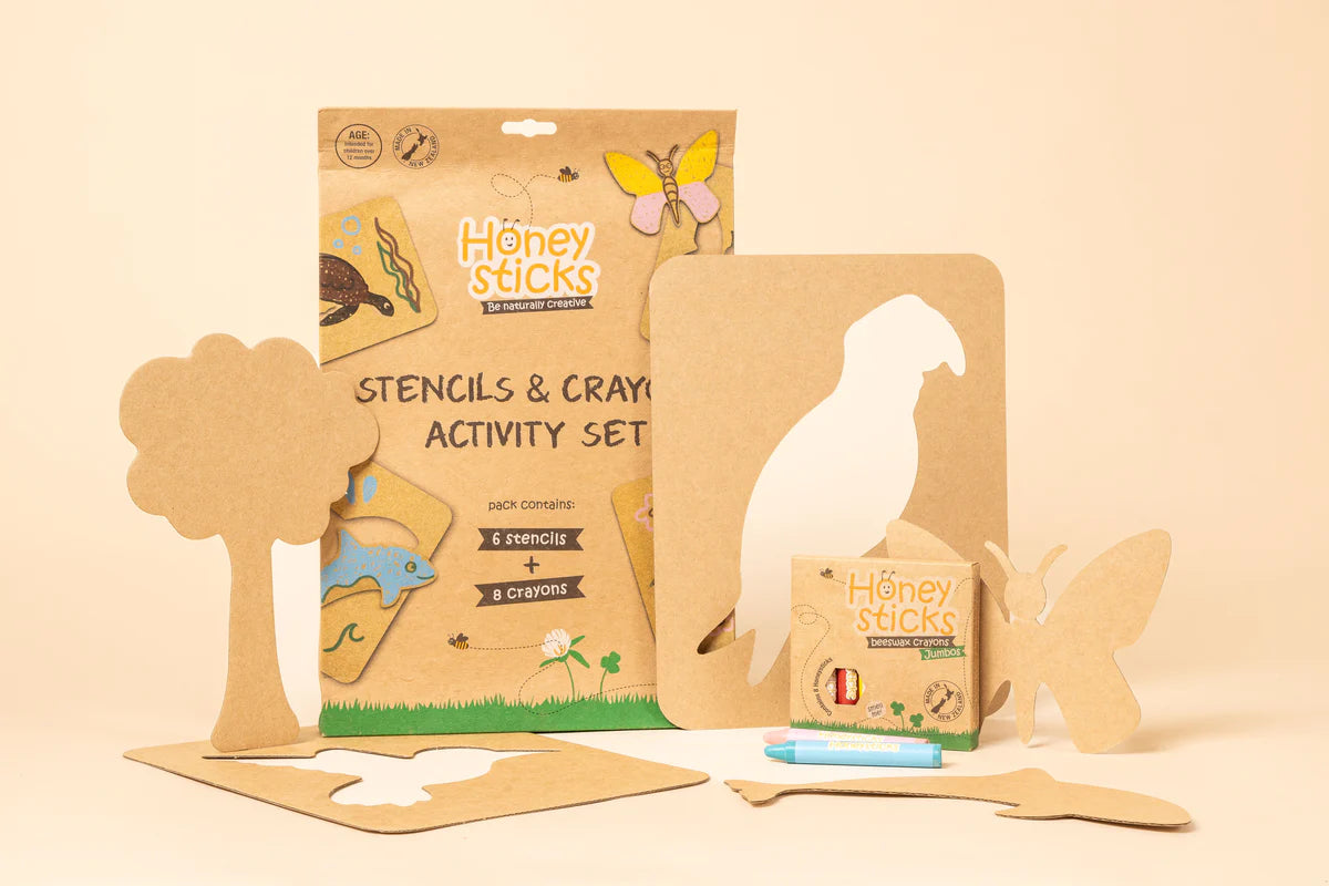 Honeysticks | Activity Set - Jumbo Stencils & Crayons