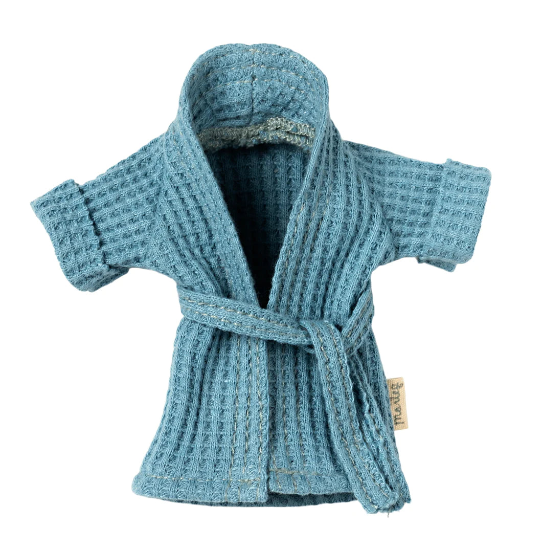 Maileg | Bathrobe for Mouse Dad/Mum - Dusty Blue
