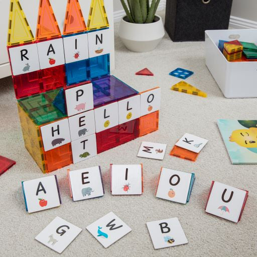 Learn & Grow Toys | Magnetic Tile Topper - Alphabet (uppercase)
