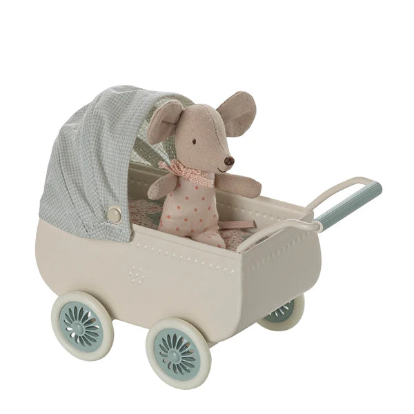 Maileg | Pram with Baby Mouse