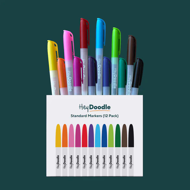 Hey Doodle | Markers - 12 pack (various)