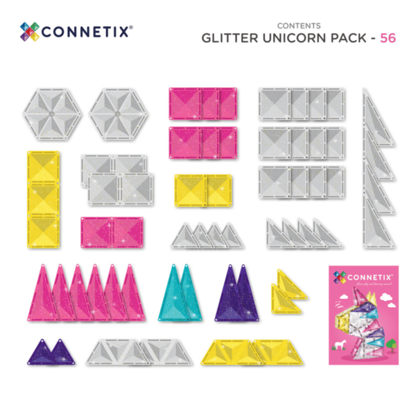 Connetix | GLITTER Unicorn Pack (56pc) PRE ORDER