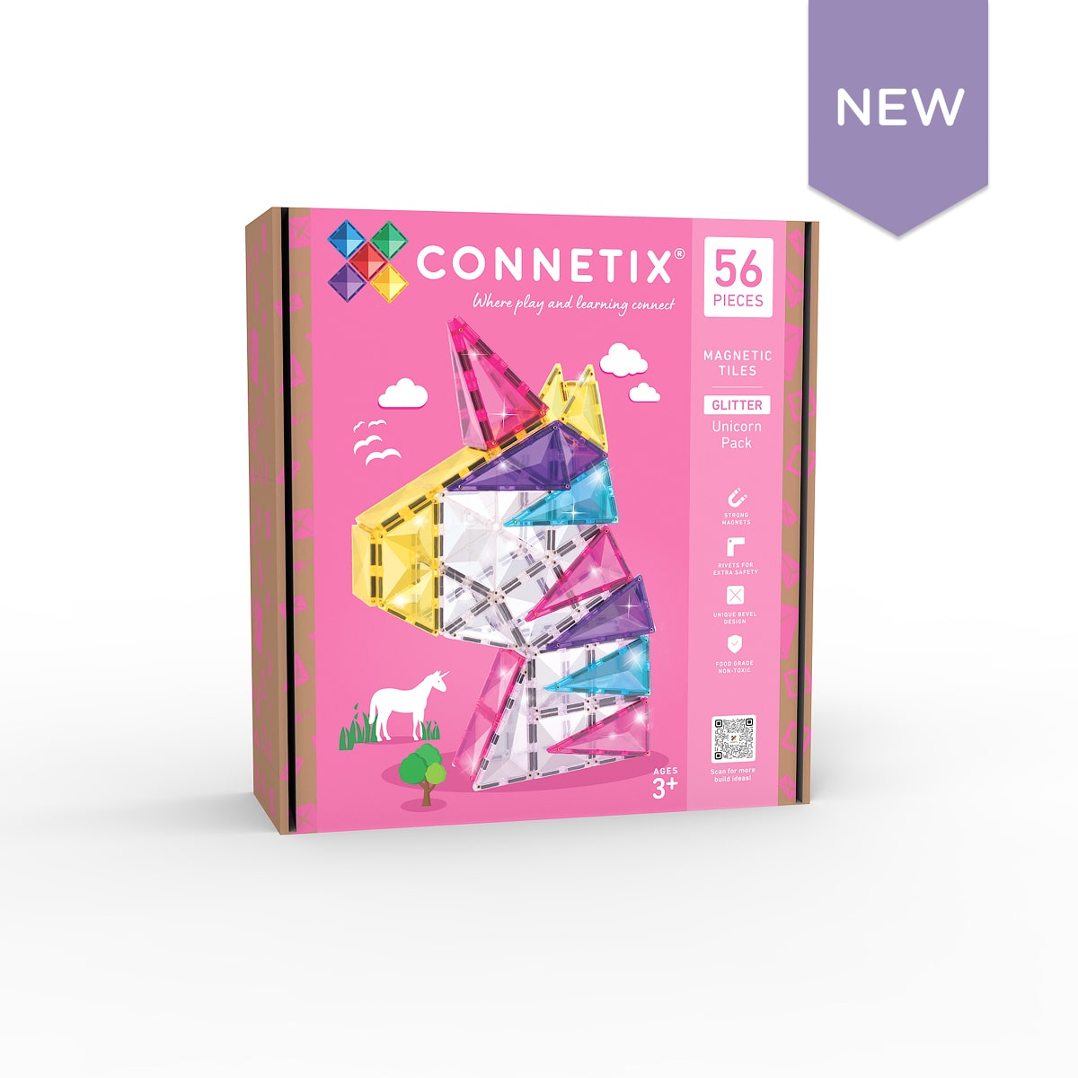 Connetix | GLITTER Unicorn Pack (56pc) PRE ORDER