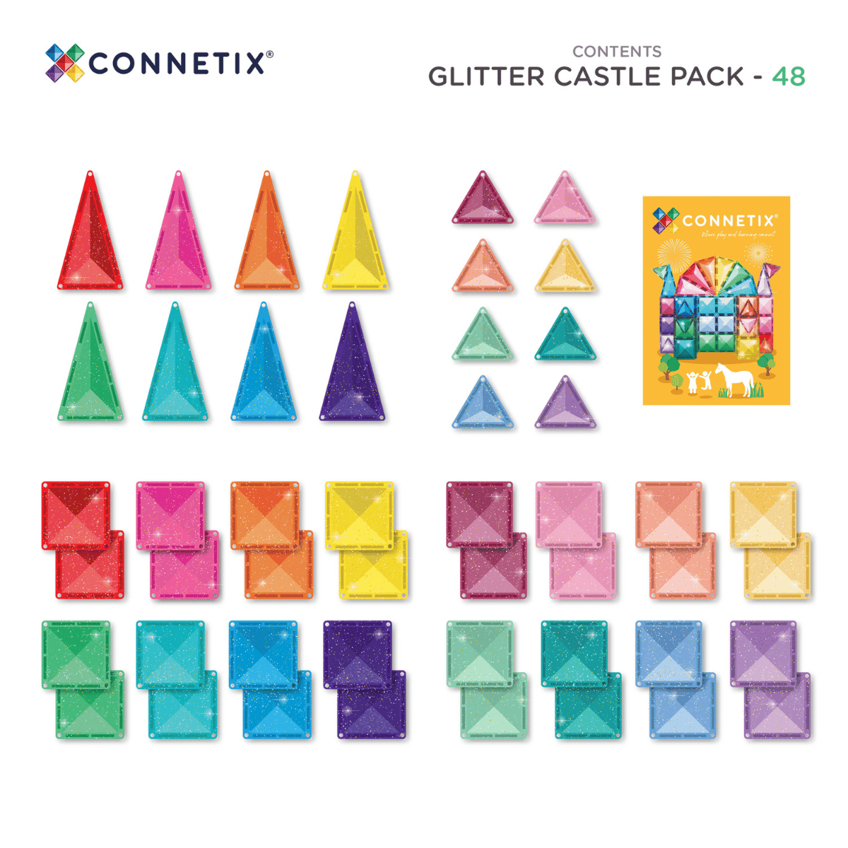 Connetix | GLITTER Castle Pack (48pc) PRE ORDER