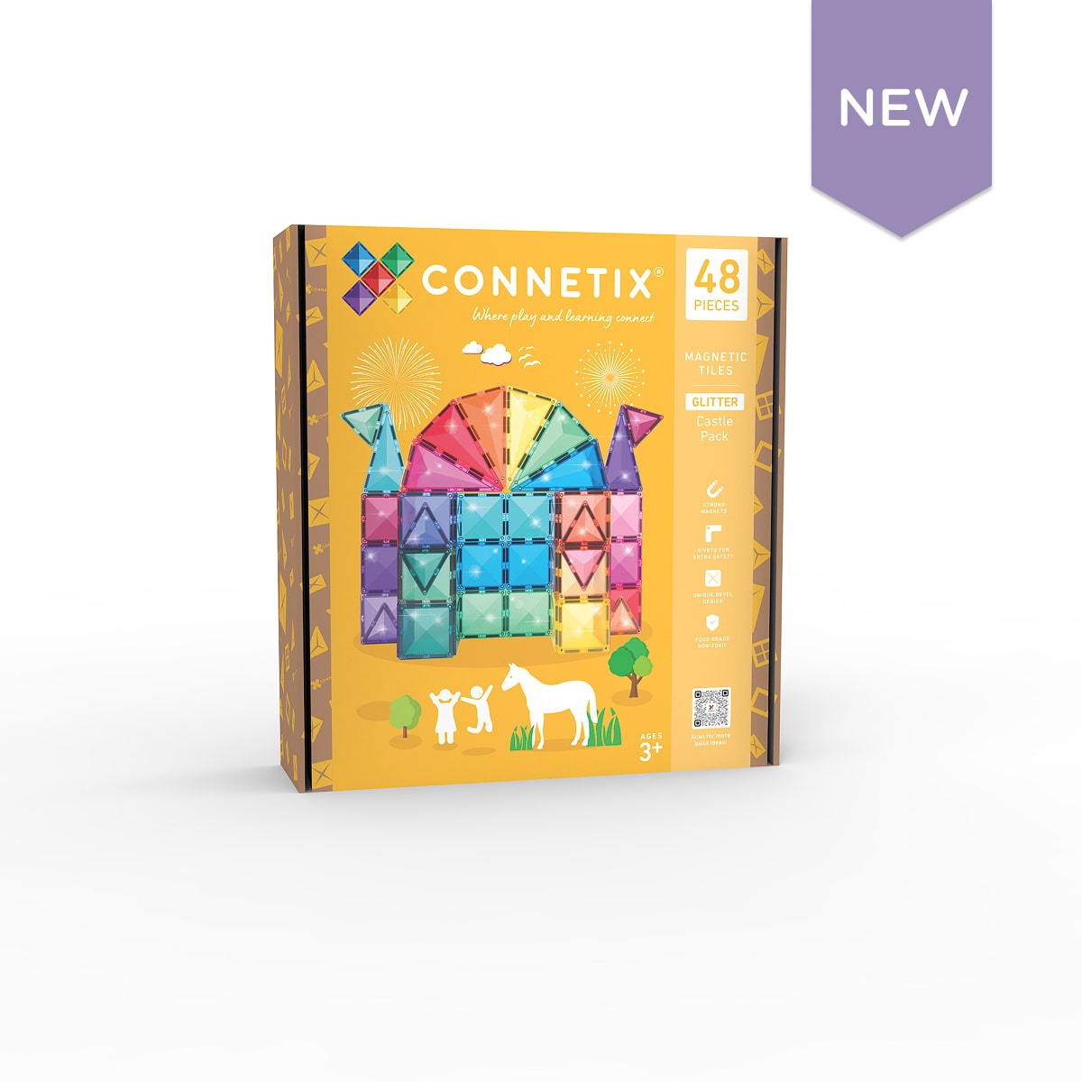 Connetix | GLITTER Castle Pack (48pc) PRE ORDER