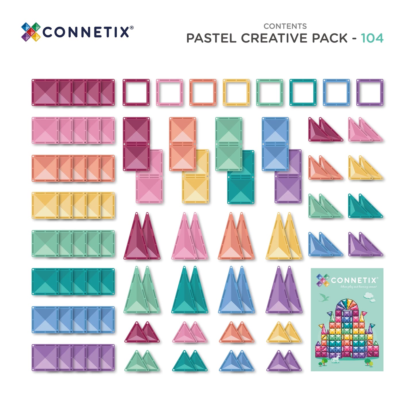 Connetix | Creative Pack - Pastel (104pc)