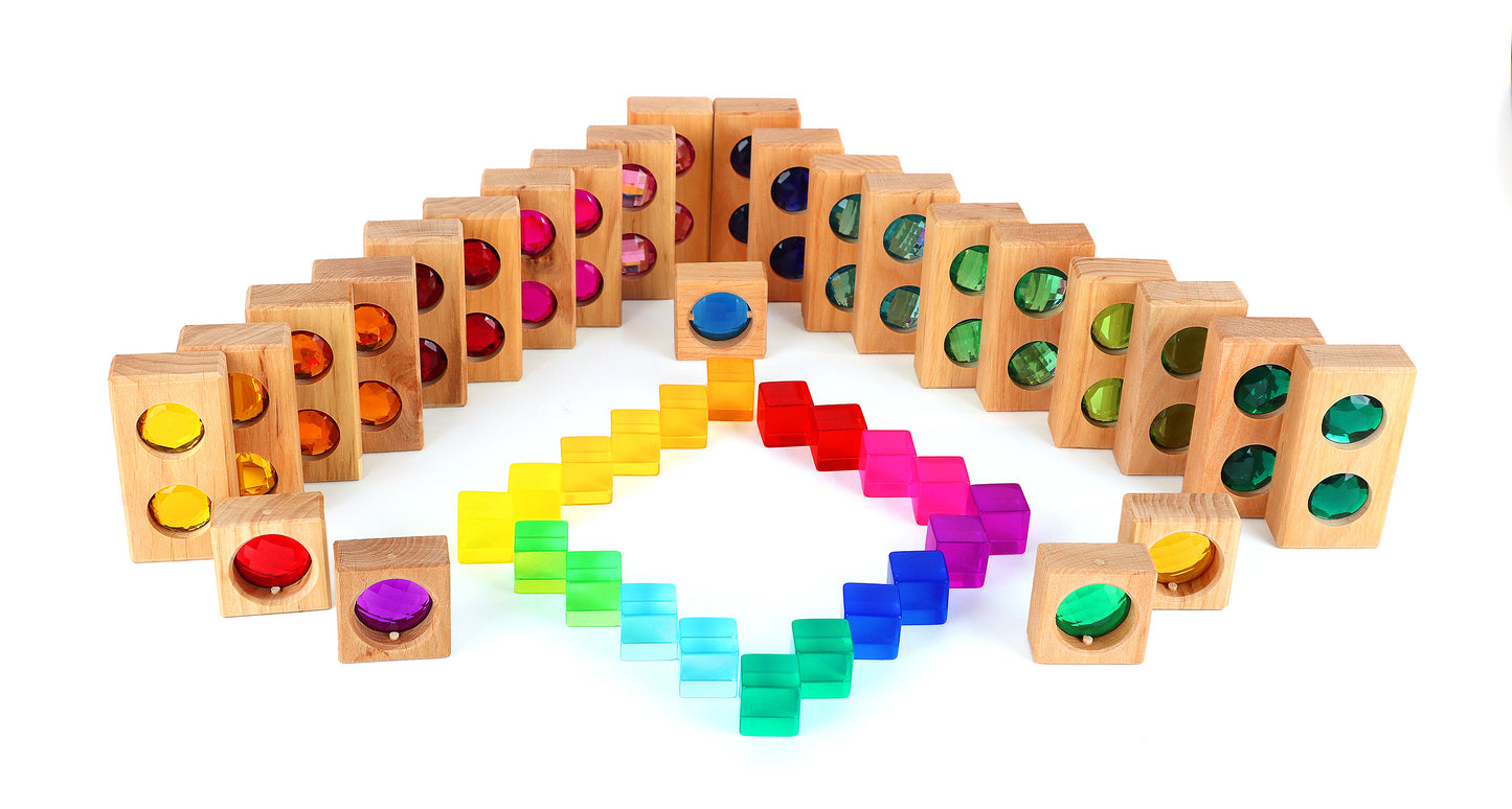 Bauspiel | Colour Track with Translucent Building Cubes