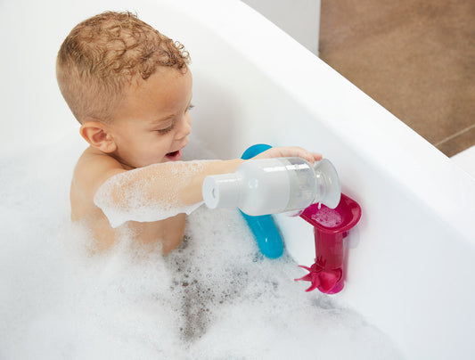 Boon | Tubes Building Bath Toy Set (Pink/Blue)