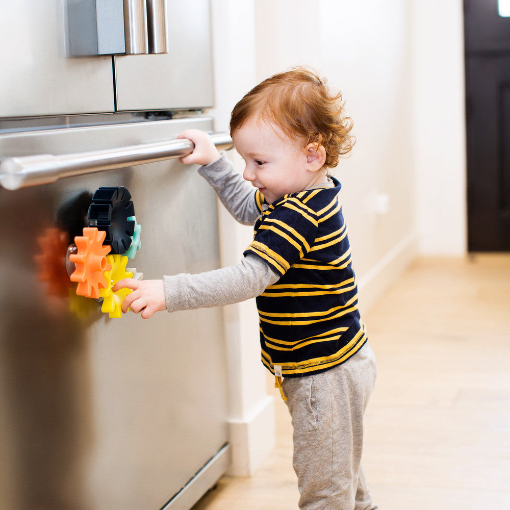 Boon | Cogs Building Bath Toy Set (Navy/Yellow)