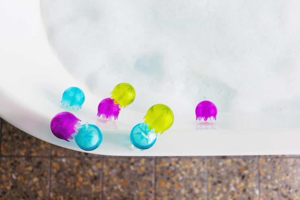 Boon | Jellies Suction Cup Bath Toy Set (Purple/Blue)