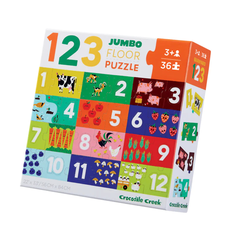 Crocodile Creek | Let's Learn Puzzle 36 pc - Barnyard