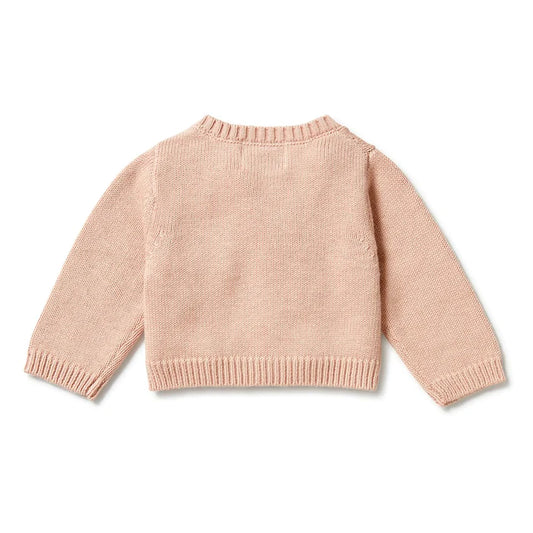 Wilson + Frenchy | Knitted Ruffle Cardigan - Rose