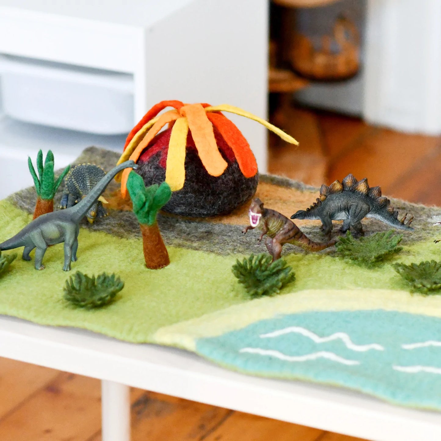 Tara Treasures | Playscape - Dinosaur Land with Volcano (Large)