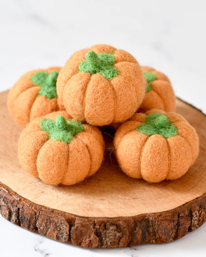 Tara Treasures | Loose Parts Play - Felt Pumpkins 5pc (Salmon)