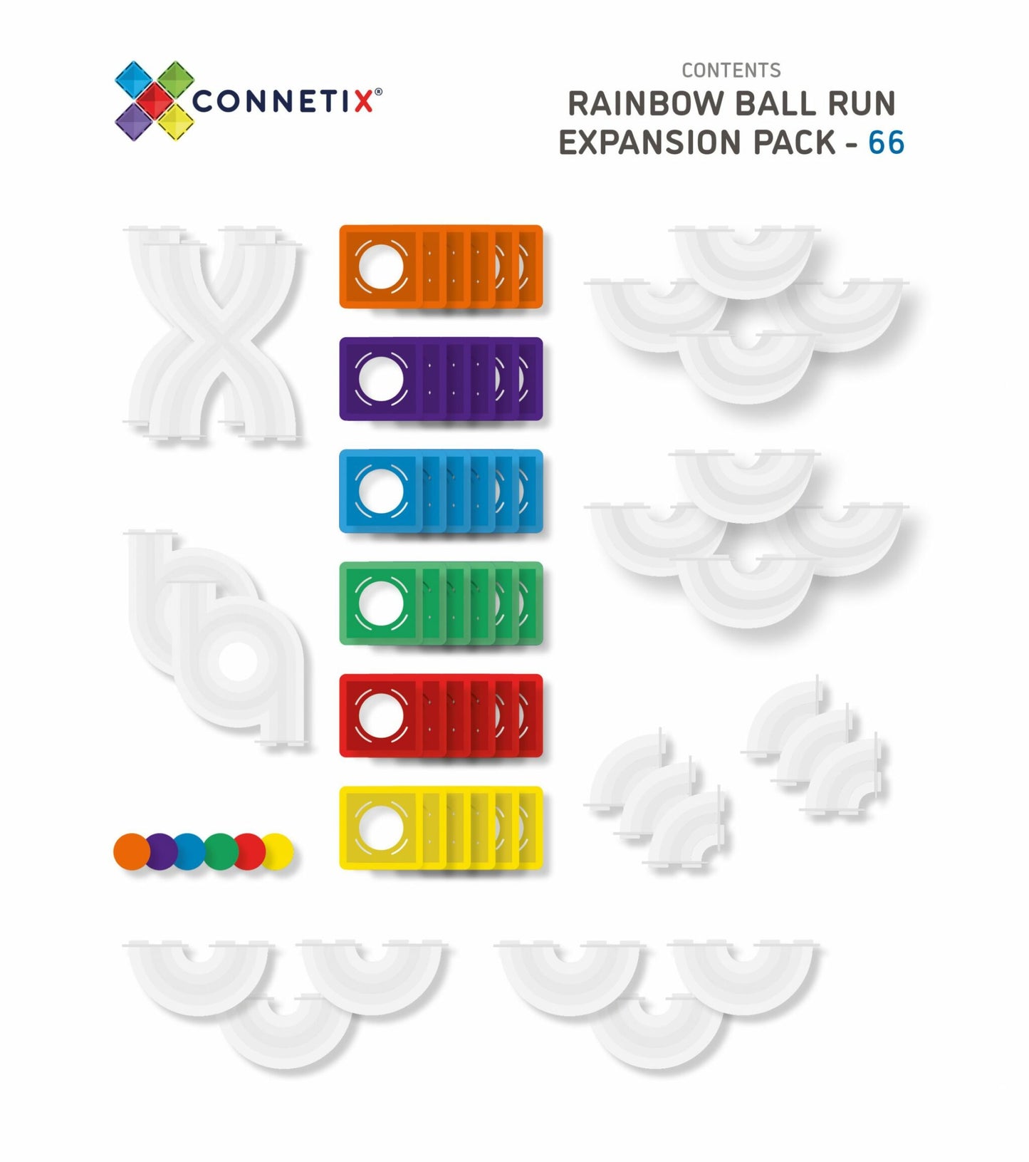 Connetix | RAINBOW Ball Run Expansion Pack (66pc)