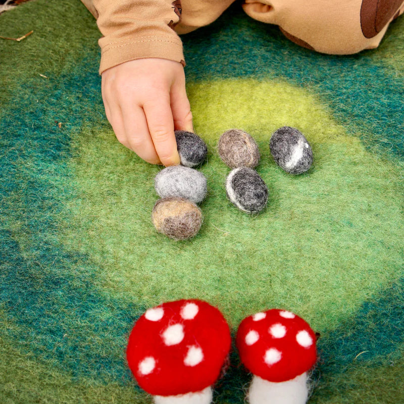 Tara Treasures | Loose Parts Play - Felt Pebbles/Stones 20pc