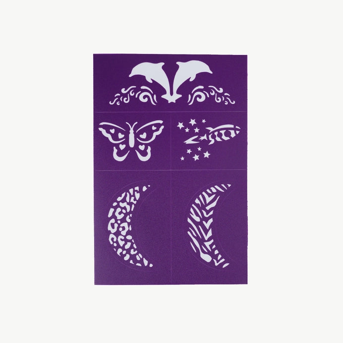 Oh Flossy | Reusable Adhesive Face Paint Stencils (various)