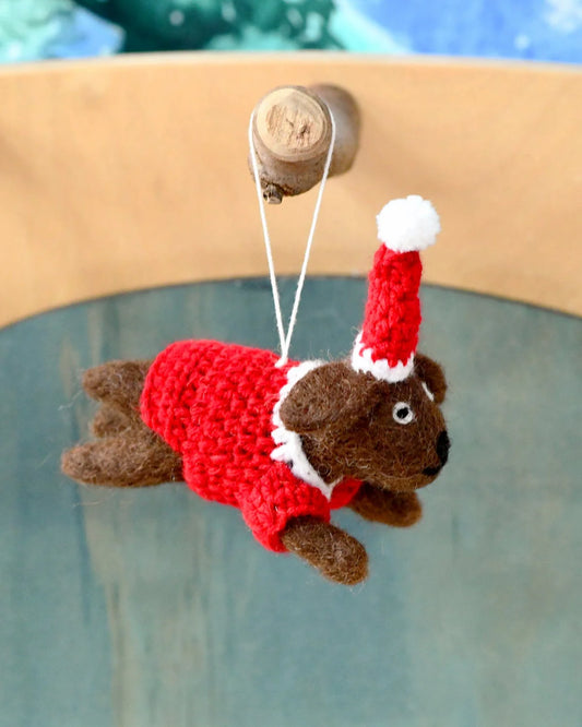 Tara Treasures | Felt Christmas Dachshund Sausage Dog