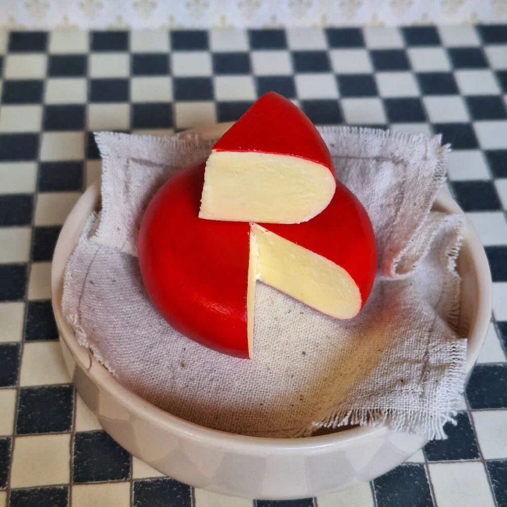Ratatouille Miniatures | Gouda Cheese Wheel with Cut Wedge