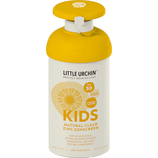 Little Urchin | KIDS NATURAL CLEAR ZINC SUNSCREEN SPF 50, 300G
