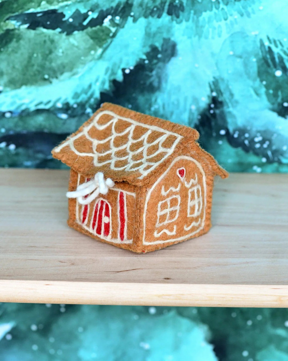 Tara Treasures | Felt Gingerbread House - Red Door