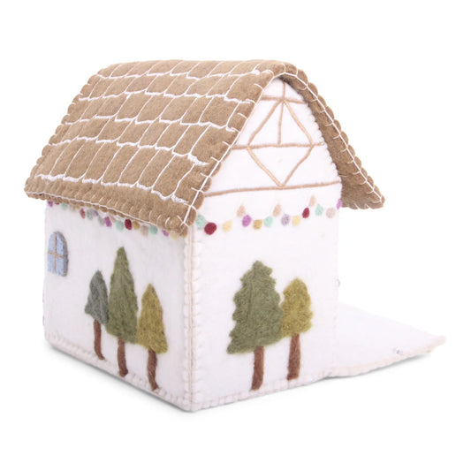 Gry & Sif | Christmas Felt House With Garland Decoration