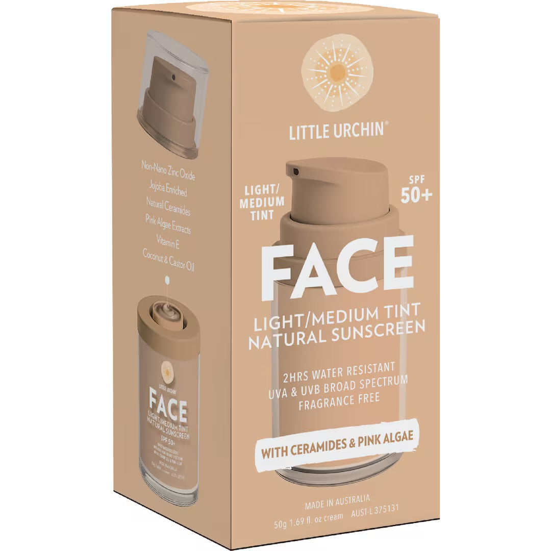 Little Urchin | NATURAL FACE LIGHT-MEDIUM TINT SPF 50+, 50G