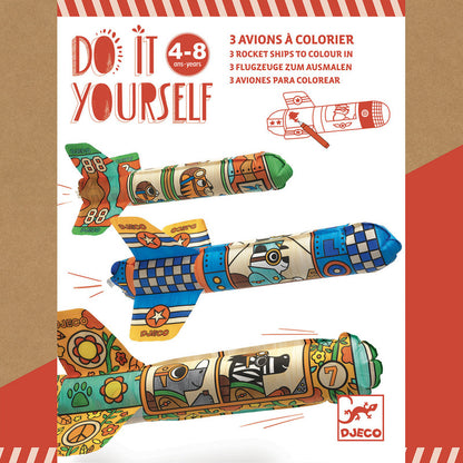 Djeco | DIY - Colour & Inflate Rockets (various)