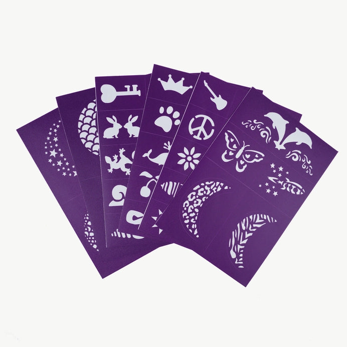 Oh Flossy | Reusable Adhesive Face Paint Stencils (various)