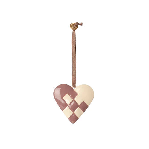 Maileg | Metal Ornament - Braided Heart (various)