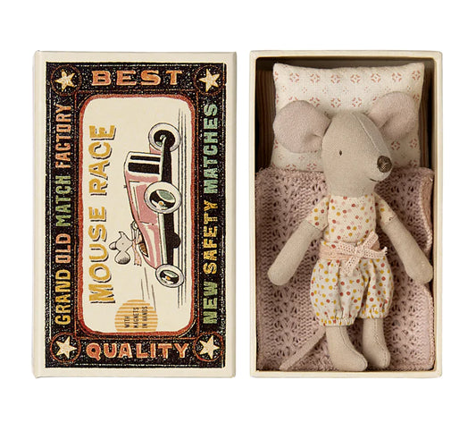 Maileg | Little Sister Mouse in Matchbox