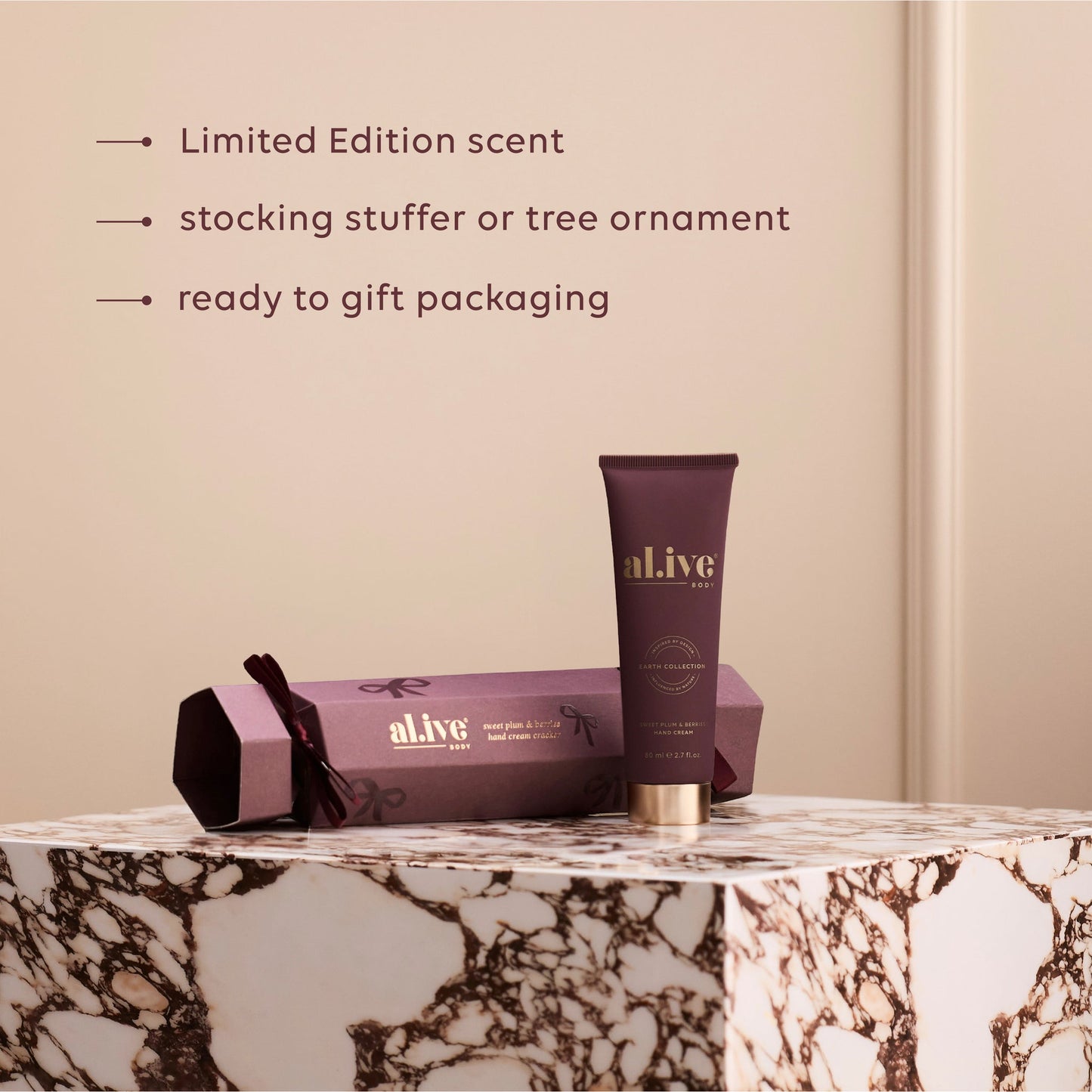 al.ive Body | Hand Cream Cracker - Sweet Plum & Berries