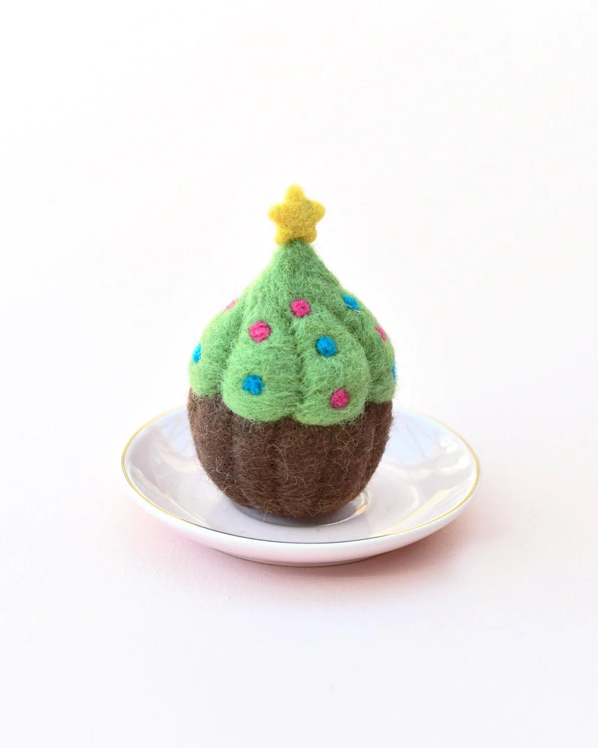 Tara Treasures | Felt Cupcake - Christmas Tree