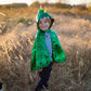 Great Pretenders | Metallic Green Dragon Cape 2-3y