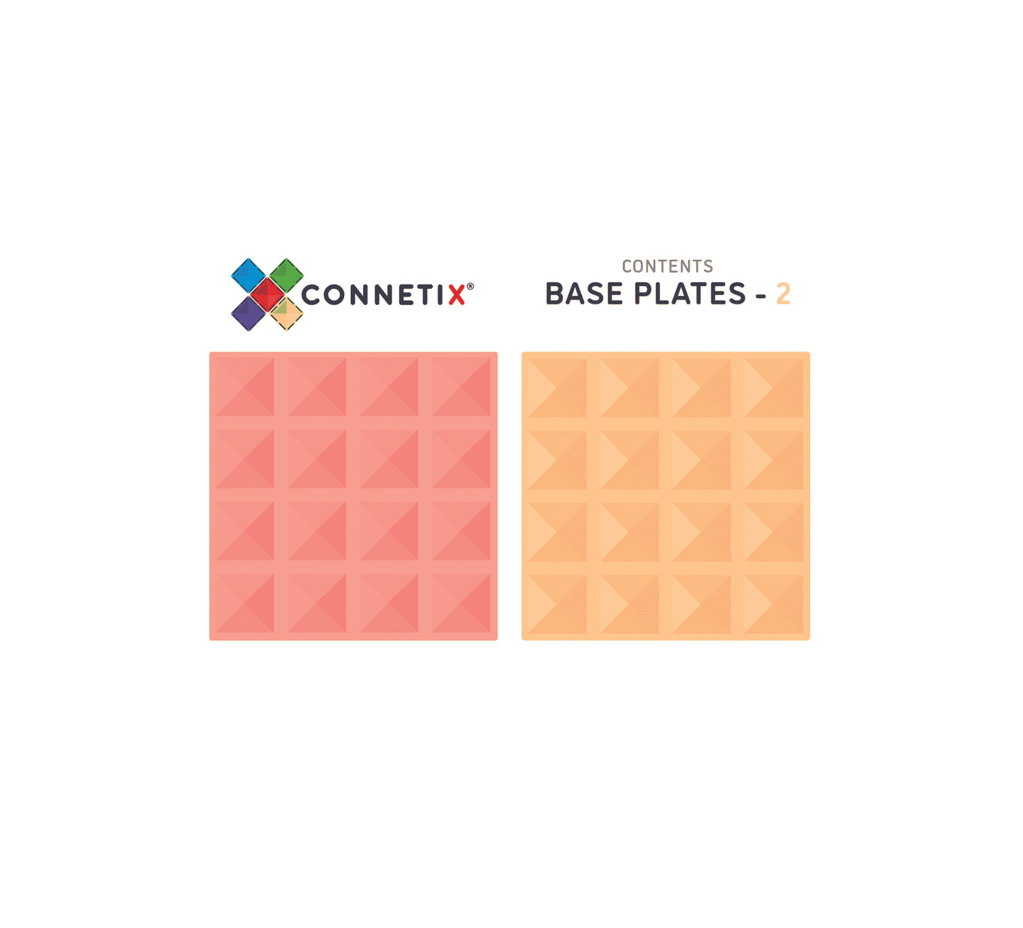 Connetix | Base Plate Pack (Lemon & Peach)