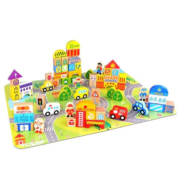 Fat Brain Toys | My Town Block Set