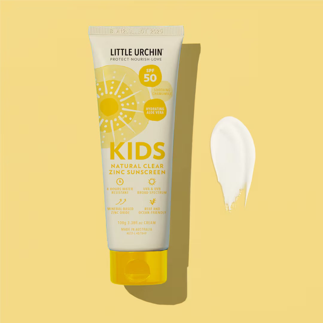 Little Urchin | KIDS NATURAL CLEAR ZINC SUNSCREEN SPF 50, 100G