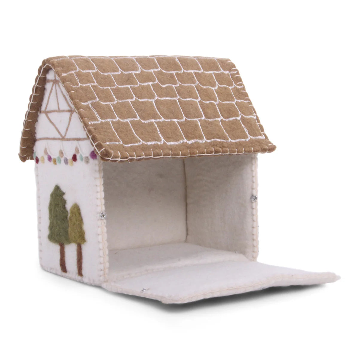 Gry & Sif | Christmas Felt House With Garland Decoration