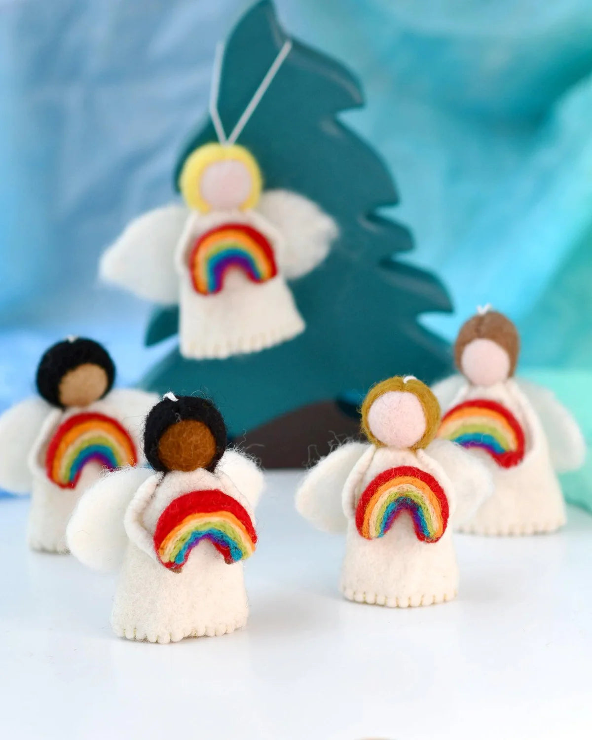 Tara Treasures | Felt Diversity Angel with Rainbow (various)