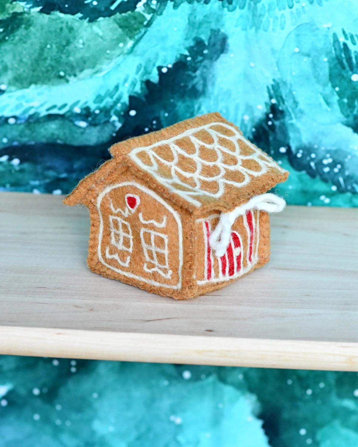 Tara Treasures | Felt Gingerbread House - Red Door